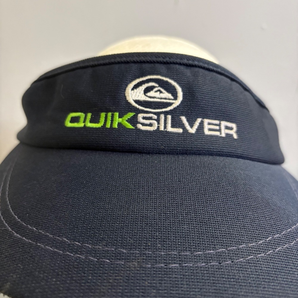 Quiksilver Visor Mens OSFA Navy Blue Essentials 90s Vintage Embroidered Logo